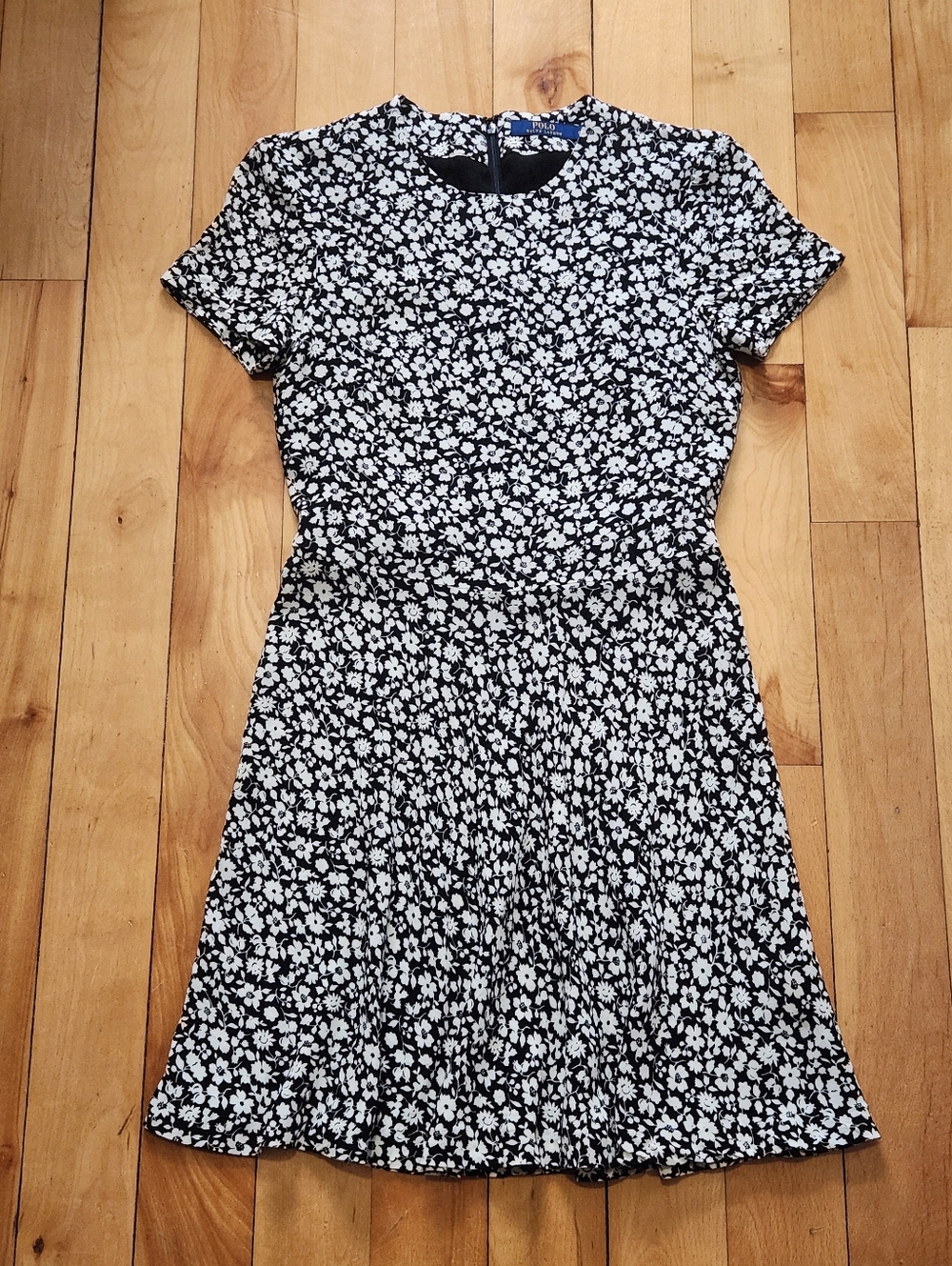 Polo Ralph Lauren Fit & Flare Floral Print Crepe Dress - 0